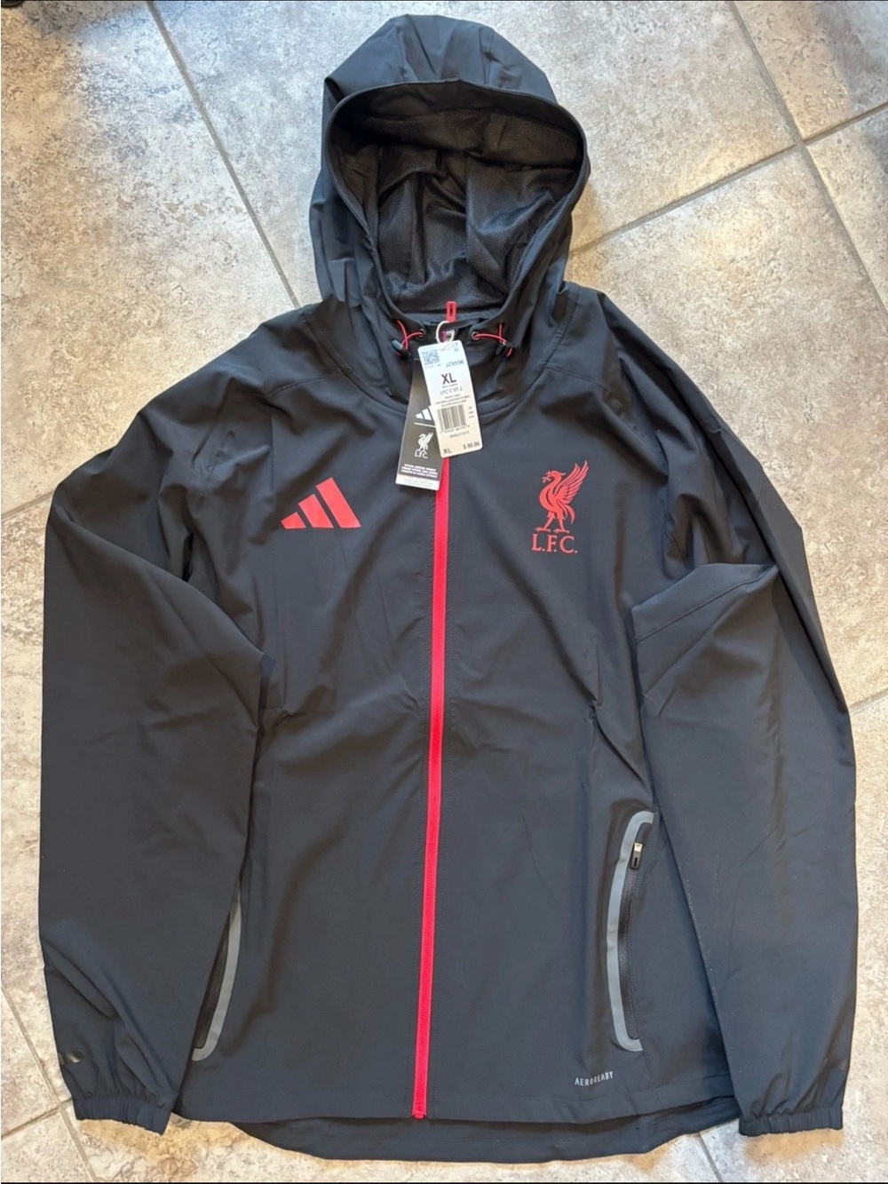 Adidas Liverpool FC Tiro 25 Full Zip Tech Travel Jacket Men’s Size XL JZ5556 NEW